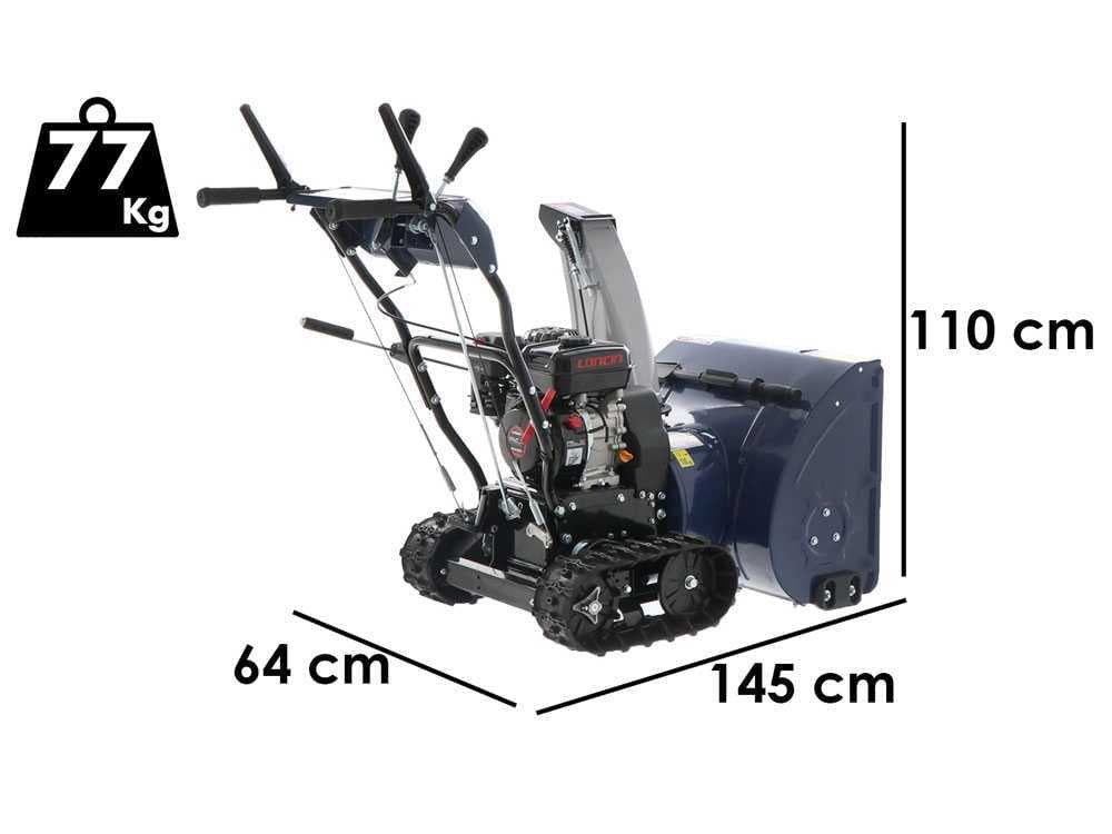BullMach BM-61 LT - Benzin-Schneefräse - Raupenantrieb - Loncin H200