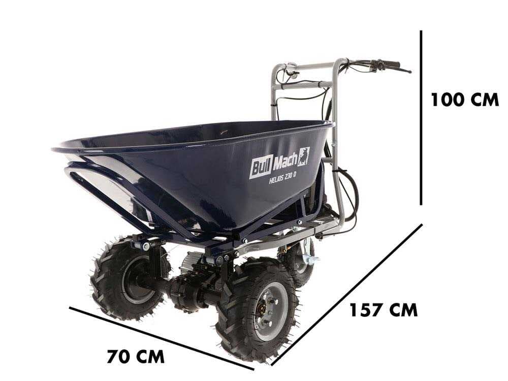 BullMach Helios 230 D - Akku Schubkarre mit zwei Akkus 48V 2Ah
