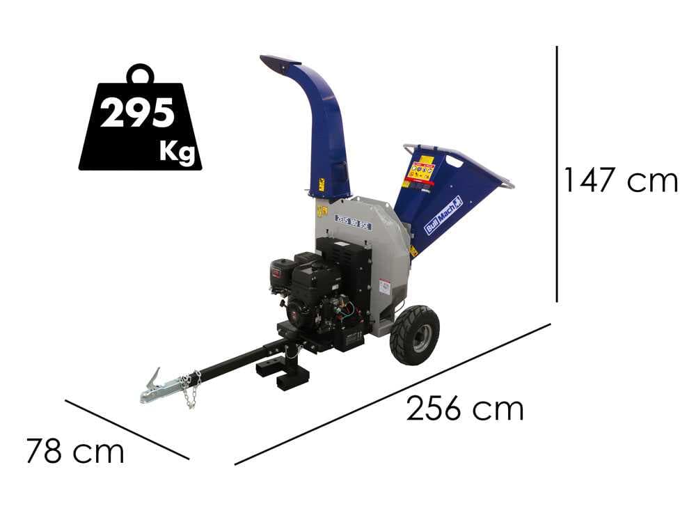BullMach ZEUS 180 BSE - Häcksler mit Anhängerkupplung - Briggs & Stratton 420 cm³ mit Elektrostarter