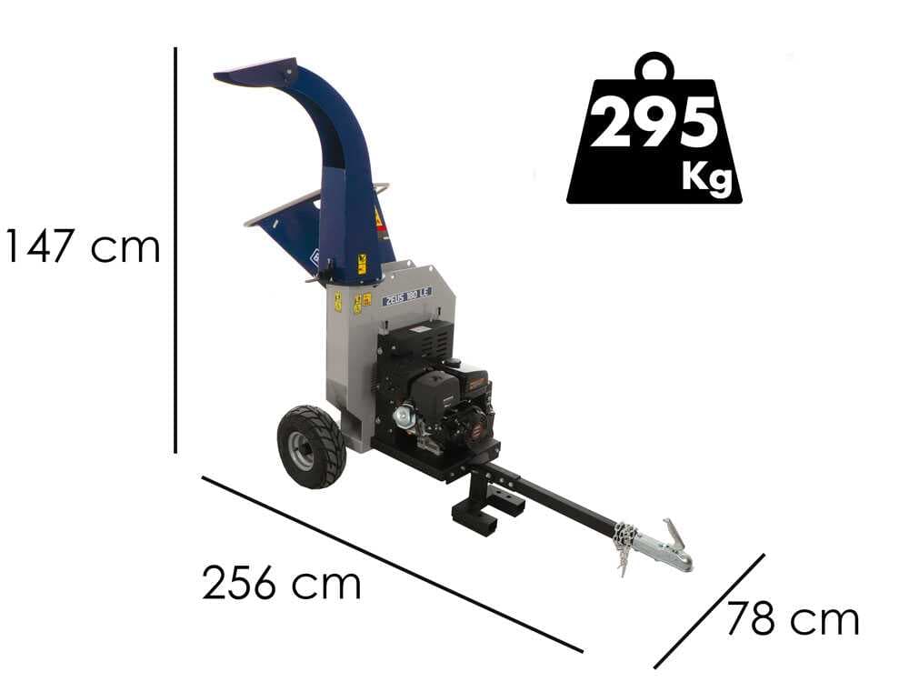 BullMach ZEUS 180 LE - Benzin-Häcksler mit Anhängerkupplung - Loncin 420 cm³ - E-Starter