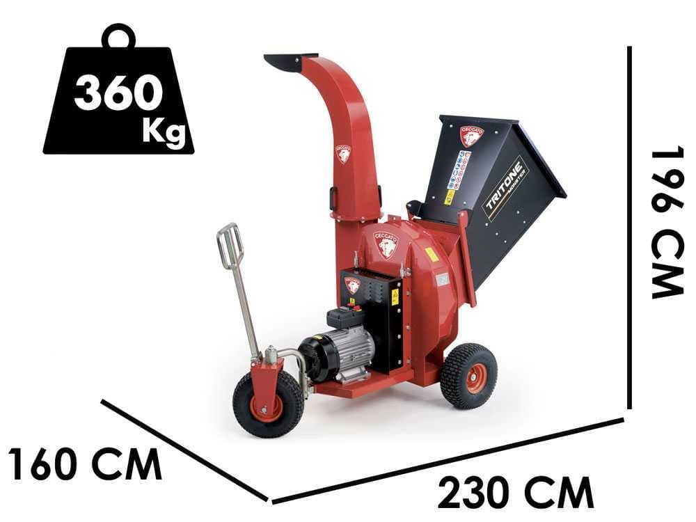 Ceccato Olindo Tritone Monster Electric - Elektro Häcksler - 400V - 12,5 PS