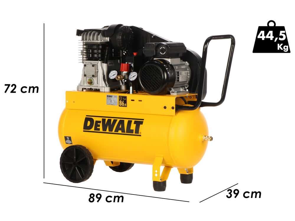 DeWalt DXCMB2M50HE – Elektrischer Einphasen-Riemenkompressor – 2-PS-Motor – 50-l-Kessel