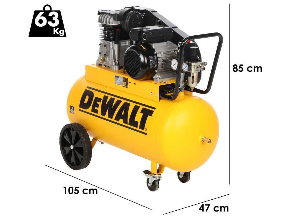 DeWalt DXCMB3M101HE - Elektrischer Einphasen-Riemenkompressor - Motor 3 PS – 100 l