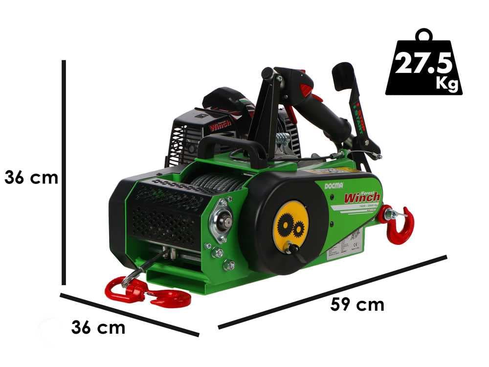 Docma VF150 Automatic - Forstseilwinde - Motor Solo HP50E-A - Seil Ø 5mm 80m