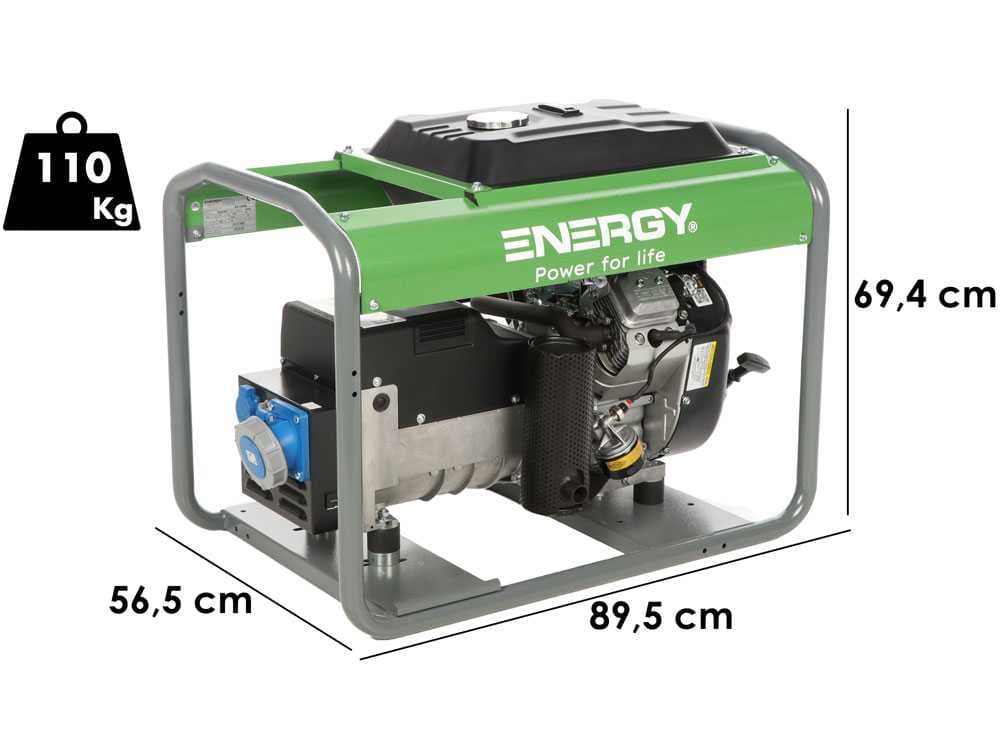 Energy EY-12MB AVR - Benzin-Stromgenerator mit AVR 9,5 kW - Dauerbetrieb 8,5 Einphasig