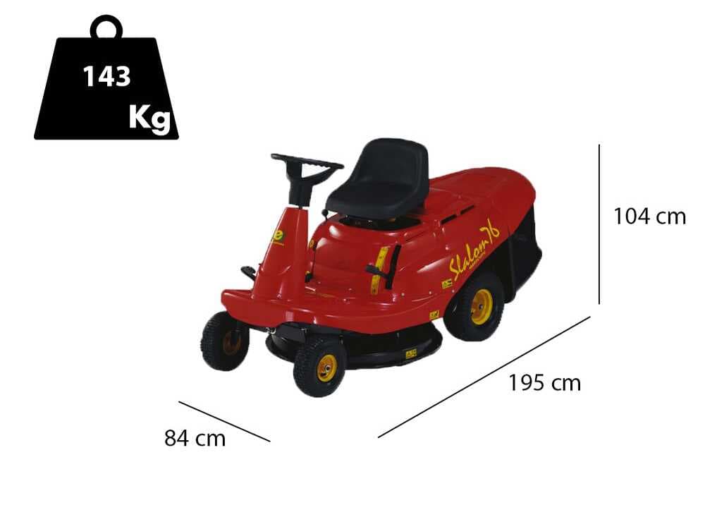 Eurosystems SLALOM 76 - Mini-Rider Aufsitzrasenmäher- Hydrostatgetriebe - Motor B&S Intek 3130 avs