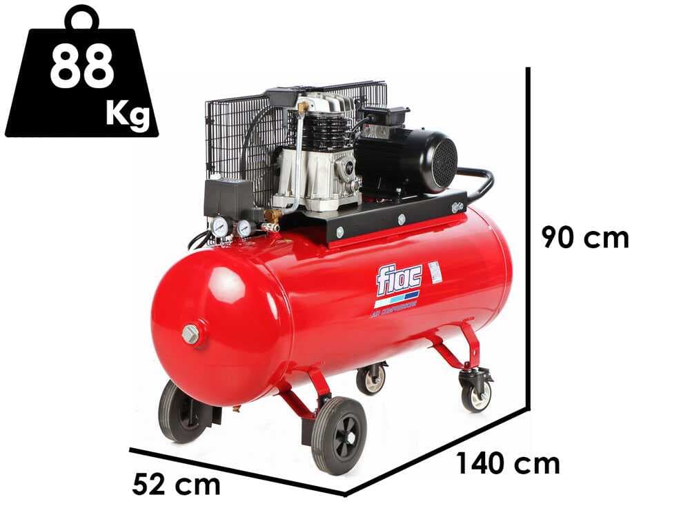 Fiac AB 150/348 - Luftkompressor mit Riemenantrieb 400V- Motor 3 PS - 150 lt