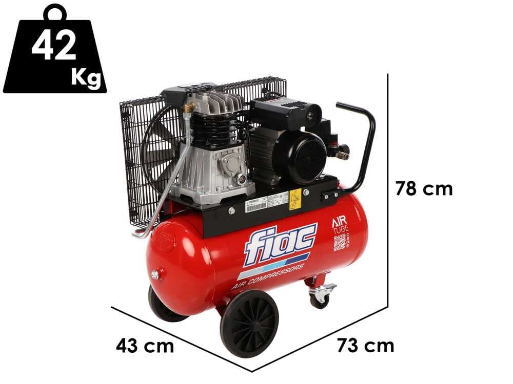 Fiac AB 50/268-2-MC - Elektrischer Luftkompressor mit Riemenantrieb - Motore 2 PS - 50 lt