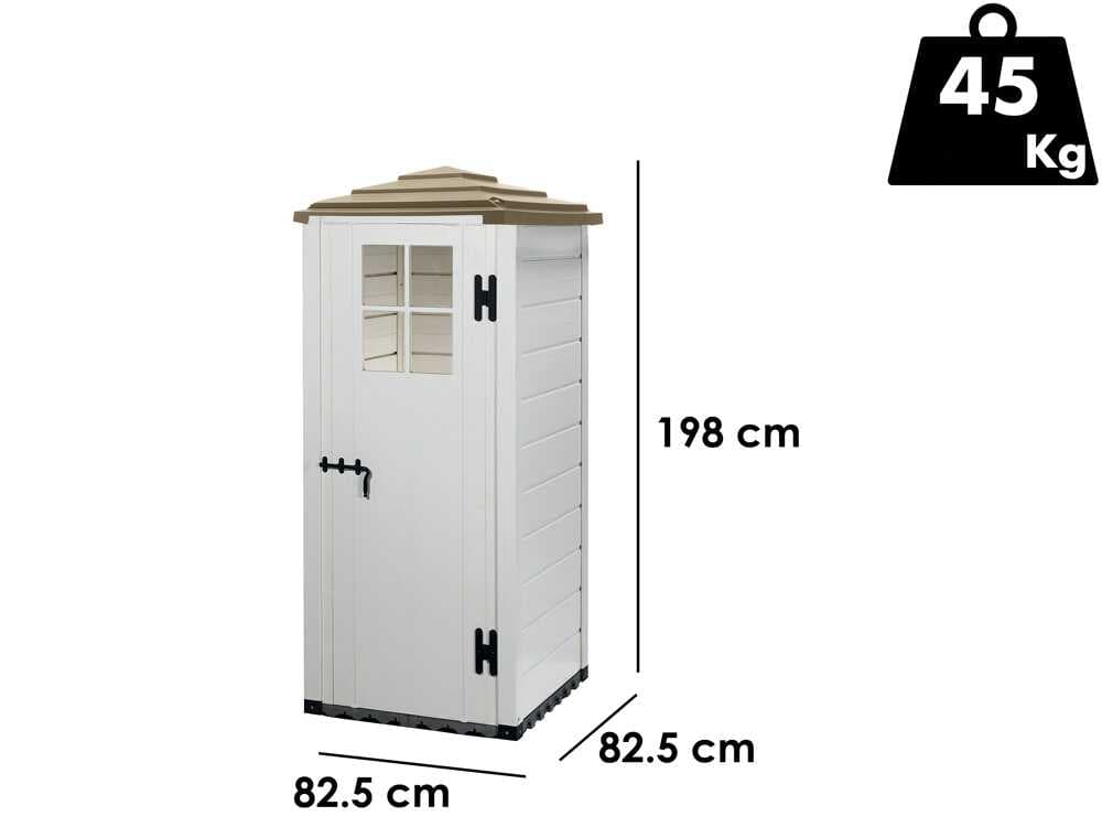Garofalo Tuscany Evo 80 Pagoda - Geräteschuppen - Mit Fenster - 82.5x82.5x198 cm