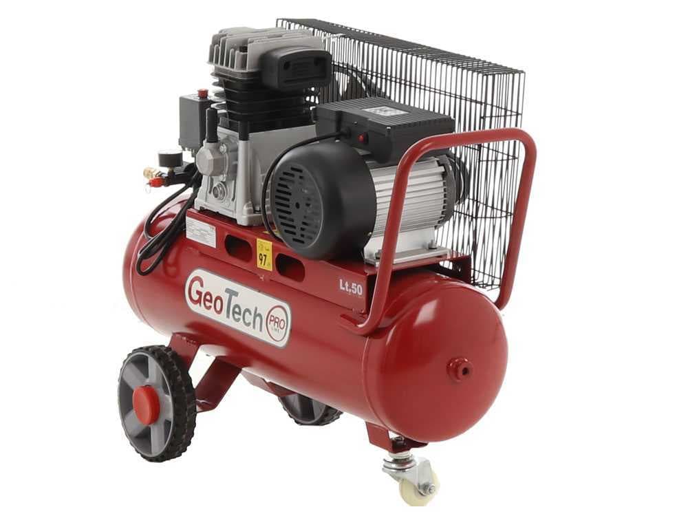 GeoTech-Pro BACP50-8-2 - Elektrischer Kompressor mit Riemenantrieb - Motor 2 PS - 50 l - Leistung 8 bar