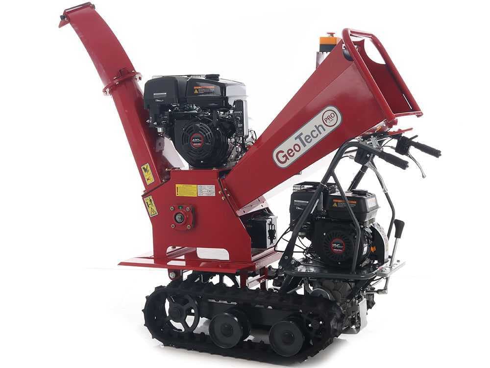 GeoTech PRO BMS155 LE - Häcksler mit Raupenantrieb und Motorschubkarre - Motor 6,5/15 PS - Dumper