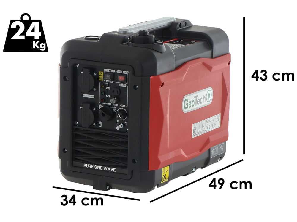 GeoTech SQL3000i EVO - Inverter Stromerzeuger 2.9 kW - Dauerleistung 2.7 kW - 230V