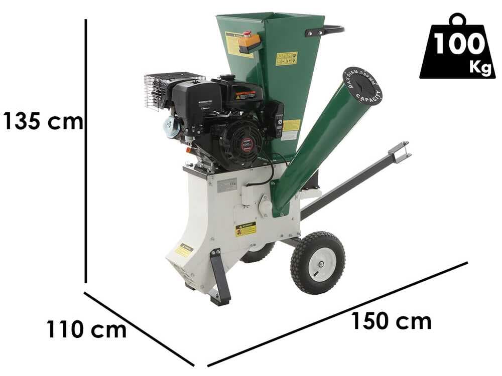 GreenBay GB-WDC 90 LE - Benzin-Häcksler - Loncin 15 PS Benzinmotor