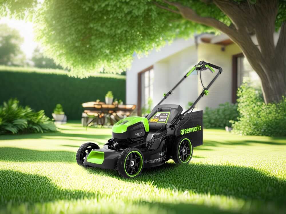 Greenworks GD48LM46SPIIK4 - Akku-Rasenmäher selbstangetrieben - 48V/4Ah - Schnittbreite 46 cm