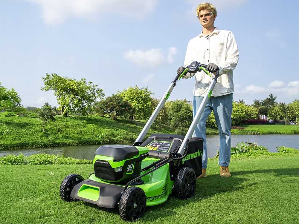 Greenworks GD60LM51SP - Akku-Rasenmäher mit Radantrieb - Ohne Akku und Ladegerät