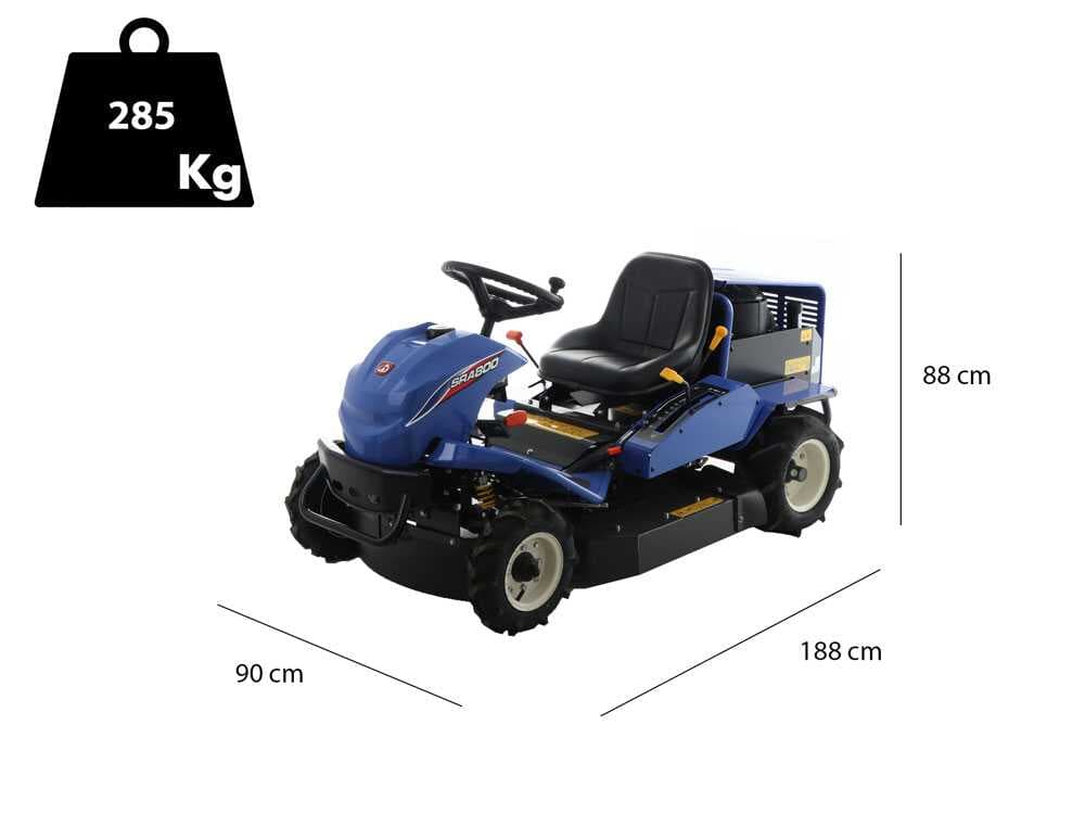 Hochgras-Rasentraktor Iseki SRA 800A 2WD - Kawasaki Motor 603 cm³- Mähdeck 80 cm