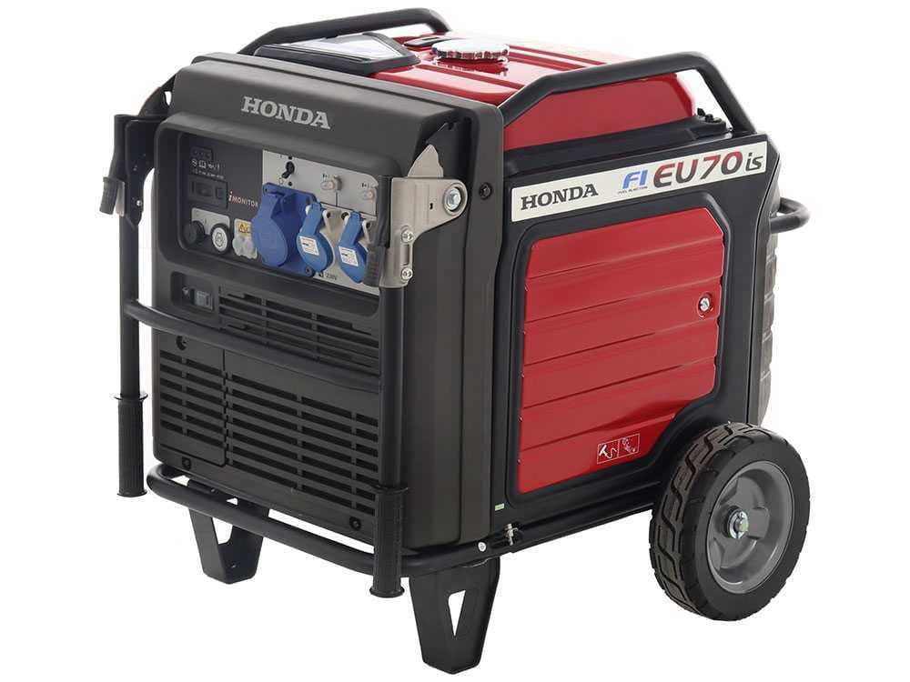 Honda EU70is - Benzin-Inverter-Stromerzeuger mit Rädern 7 kW - Dauerleistung 5.5 kW - 230V + ATS