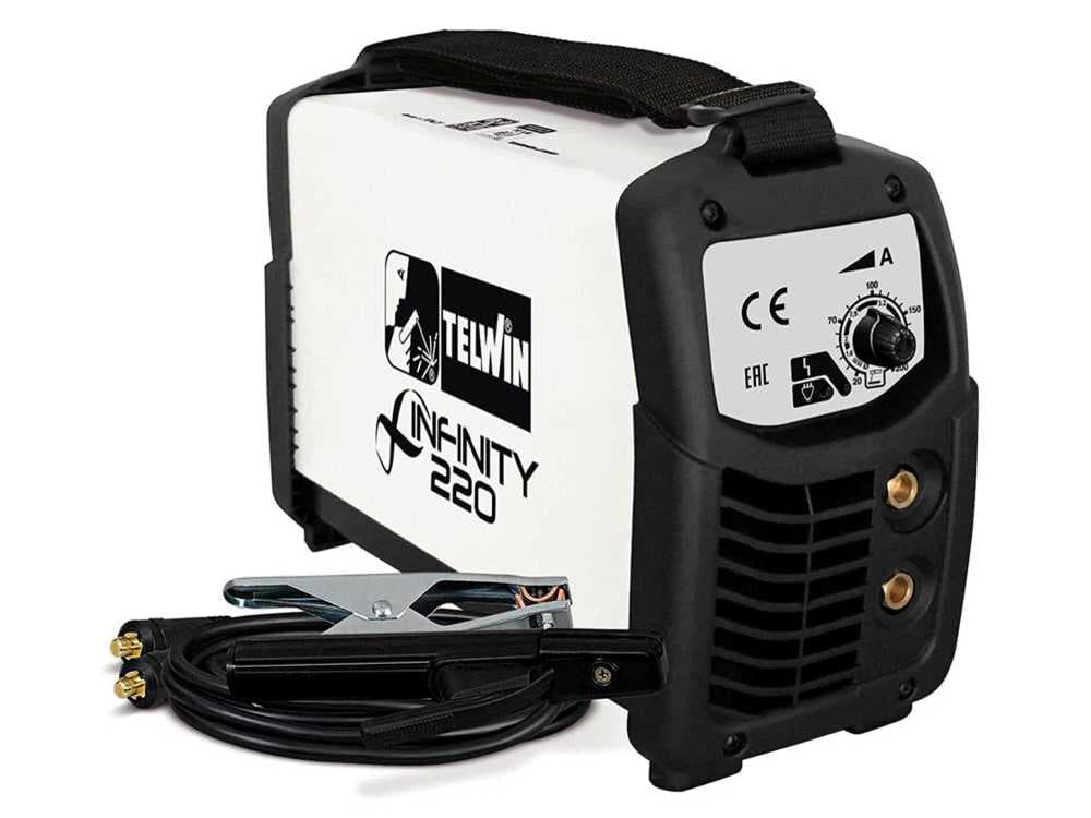 Inverter Schweißgerät Elektrode und TIG mit Gleichstrom Telwin Infinity 220 - 220 A - Kit