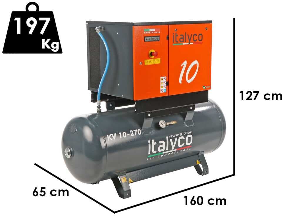 Italyco KV 10/270 - Schraubenkompressor - Druck 10 bar