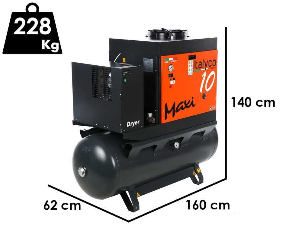 Italyco Maxi 10/270 D - Schraubenkompressor - Max. Druck 10 bar