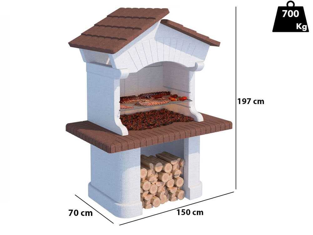 Linea VZ Canarie - Grillkamin für Brennholz/Holzkohle