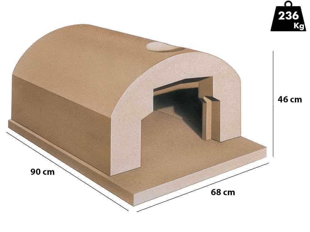 Linea VZ F4 - Holzbackofen mit Backfläche 56x61 cm - Backkapazität 2 Pizzas