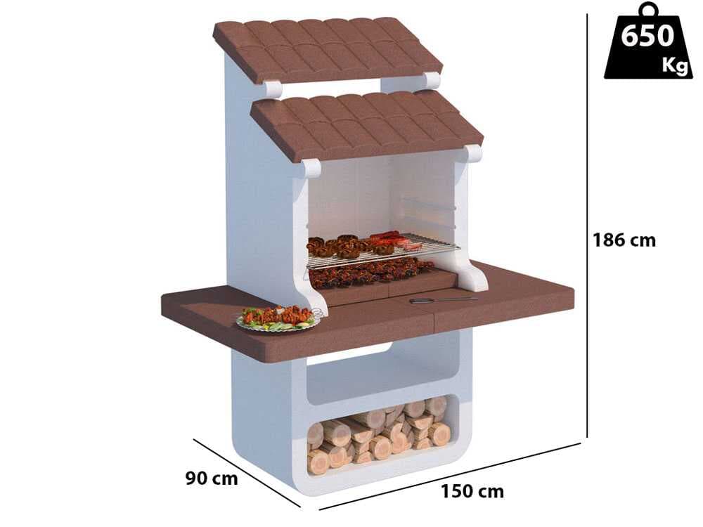 Linea VZ Portocervo - Grillkamin - für Holz und Holzkohle