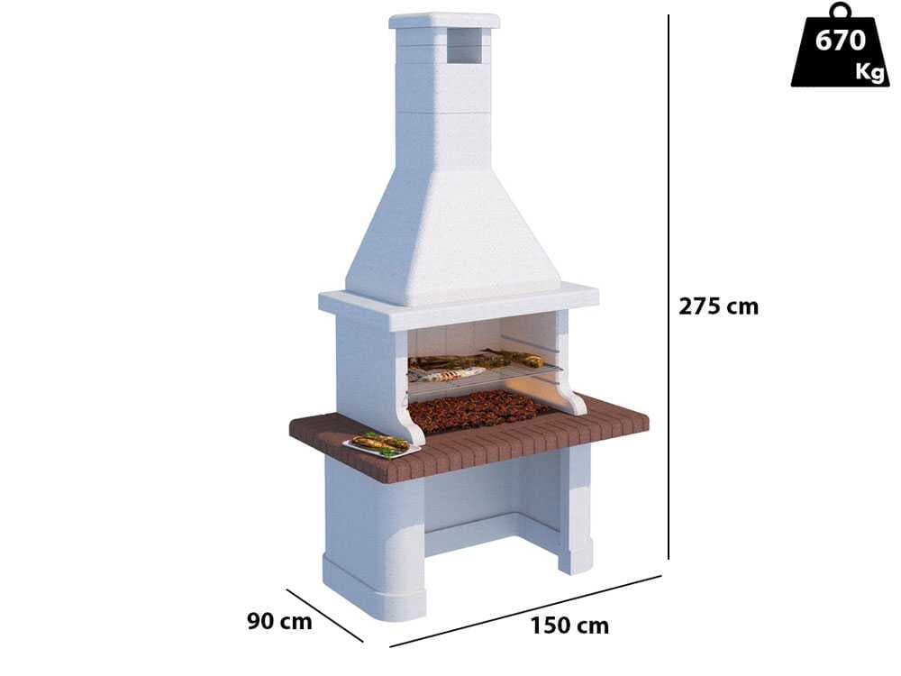 Linea VZ Vulcano - Grillkamin für Brennholz/Holzkohle