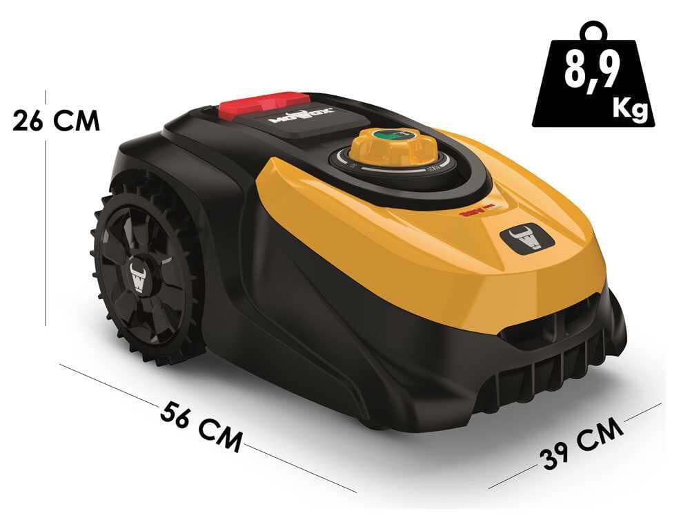 Mähroboter Mowox RM 1200 Li BT - mit Begrenzungskabel - 28V Li-Ionen Akku 3Ah