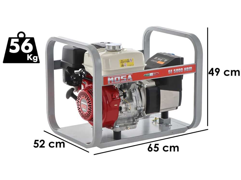 MOSA GE 5000 HBM - Benzin-Stromerzeuger 4.5 kW - Dauerleistung 3.6 kW - 230V
