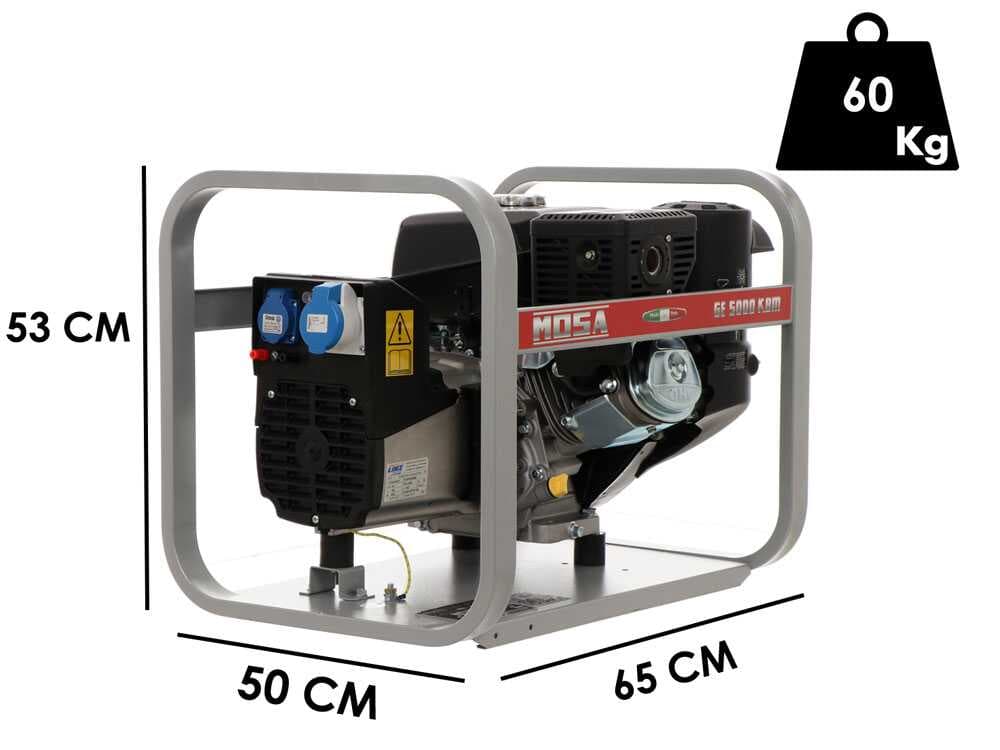 MOSA GE 5000 KBM - 230V Stromerzeuger - 4.4 kW - Kohler Motor - Wechselstromgenerator Made in Italy - Motor Kohler CP CH 395