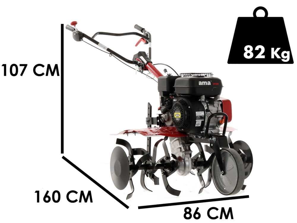 Motorhacke Ama MTZ80 - Fräse 80cm - Riemen- und Kettenantrieb - Motor 208ccm