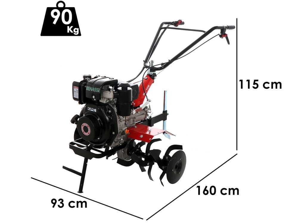 Motorhacke Benassi BL106KD mit Dieselmotor KPC KD178FE - Fräse 90 cm