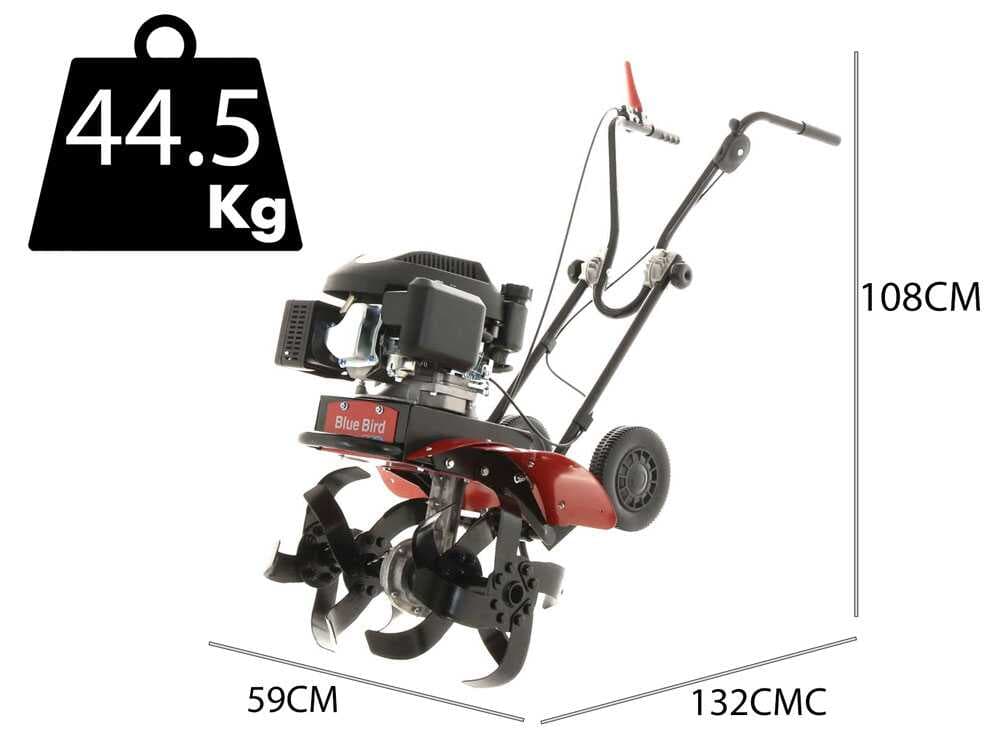 Motorhacke Blue Bird MZ 32640 mit Benzinmotor Loncin mit Hubraum 159ccm - Fräse cm 50