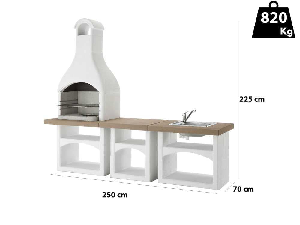 Palazzetti Brioni - Outdoor-Küche aus Beton