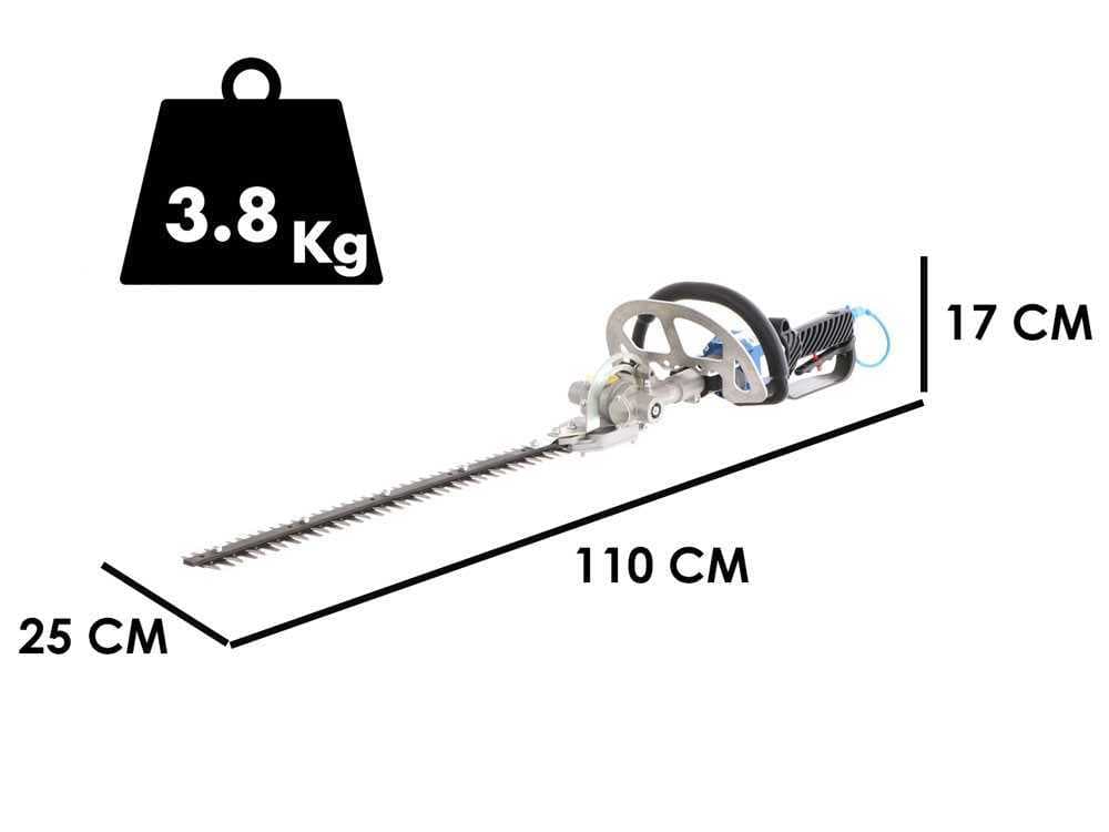 Pneumatische Heckenschere Paterlini - 60 cm Klinge - Neigung bis zu 90 Grad