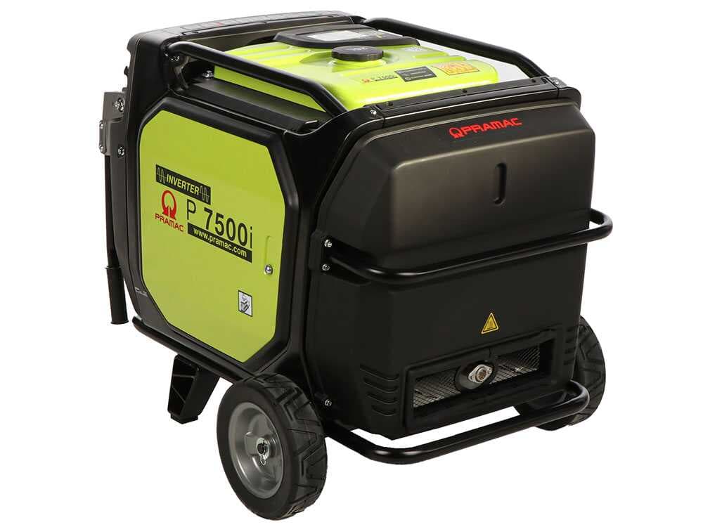 Pramac P7500I - Schallgedämpfter Stromerzeuger auf Rädern mit Inverter 7 kW - Dauerbetrieb 6,5 kW Einphasig 230 V