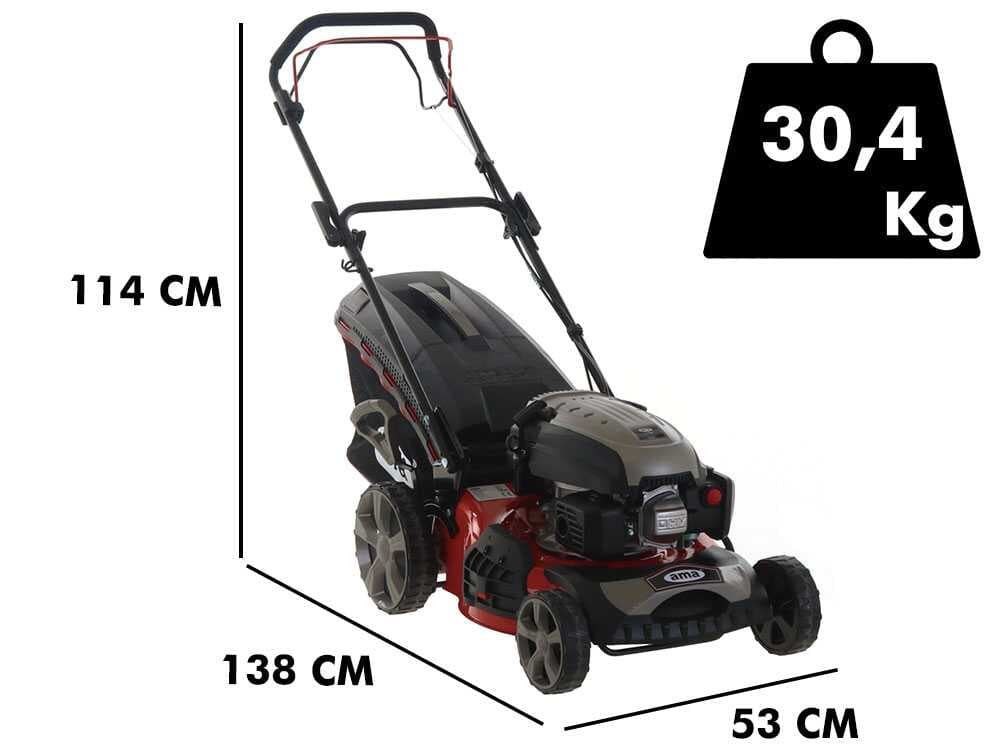 Rasenmäher Ama TRX 461 mit Radantrieb - 4in1: Auffangen, Mulchen, Seiten- und Heckauswurf