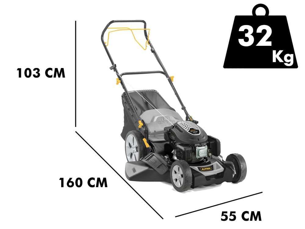 Rasenmäher mit Radantrieb Alpina AL5 51 SAQ - Verbrennungsmotor ST 170 - Schnittbreite 51cm
