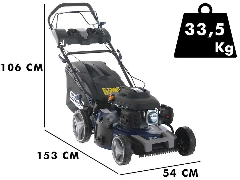 Rasenmäher mit Radantrieb BullMach ACHILLE 51 MY22 - 4 in 1 - 224ccm Benzinmotor