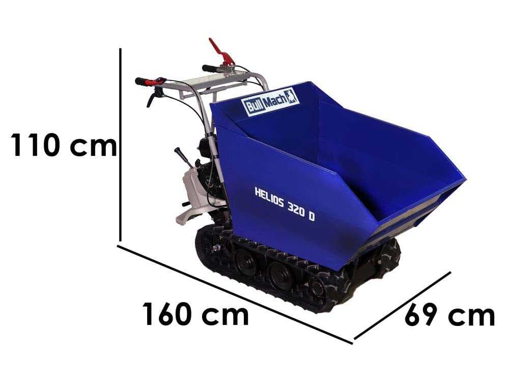 Raupendumper BullMach HELIOS 320 D - Dumper-Mulde, Antrieb manuell, max. Nutzlast 320 Kg
