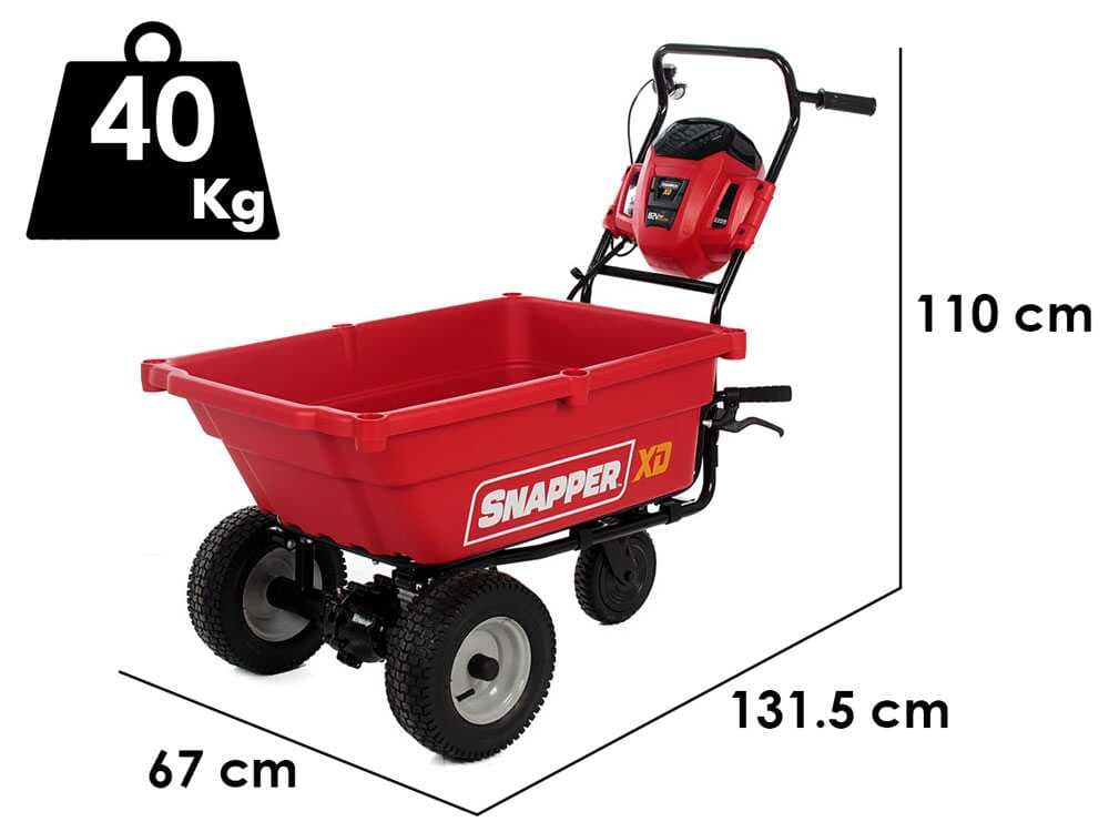 Snapper ESXDUC82 - Elektrische Motoschubkarre - batteriebetriebene Motorschubkarre - NUR MASCHINE
