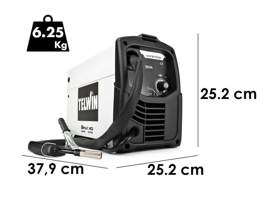 Telwin Bimax 140i Synergic - Inverter Drahtschweißgerät FLUX (no GAS), Gleichstrom (DC)