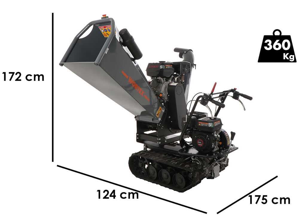Wortex Tiger D420/120L - Häcksler mit Raupenfahrwerk - Loncin D420 Motor