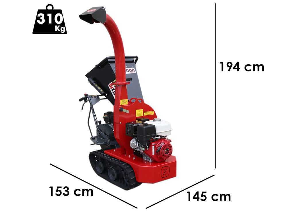 Zanon BC 90 Cingo - Häcksler mit Raupenantrieb und Motorschubkarre - Motor Honda GX390