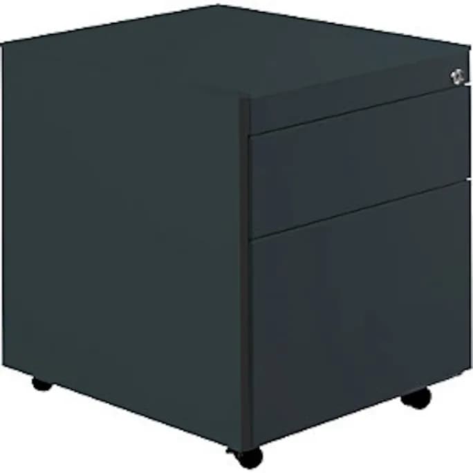 Schubladencontainer mit Rollen, 570x600, 1 Schub, 1 Hängereg., anthrazit