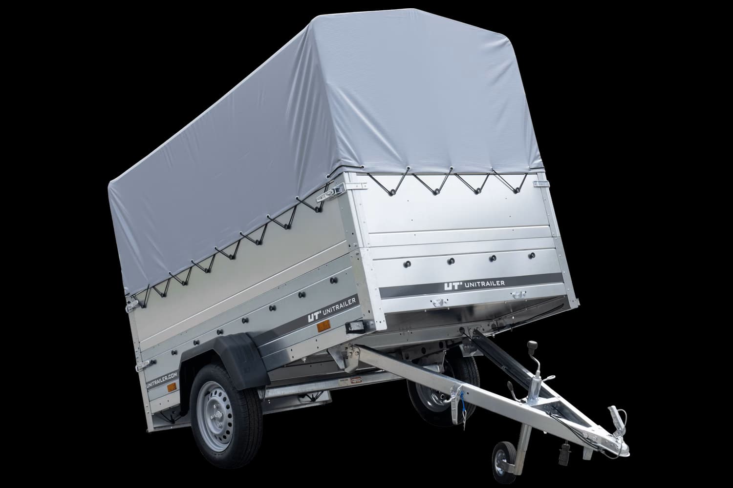 Remorque haute avec rehausses de ridelles et bâche haute - 2,30 x 1,25 m - Garden Trailer 230 KIPP