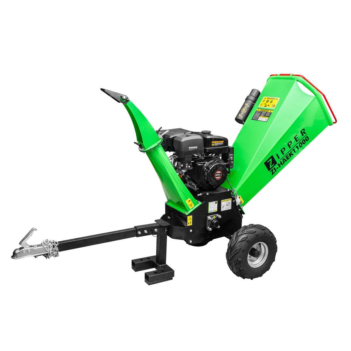 Zipper ZI-HAEK11000 – Broyeur de végétaux thermique professionnel 9000 W – Diamètre max. 120 mm