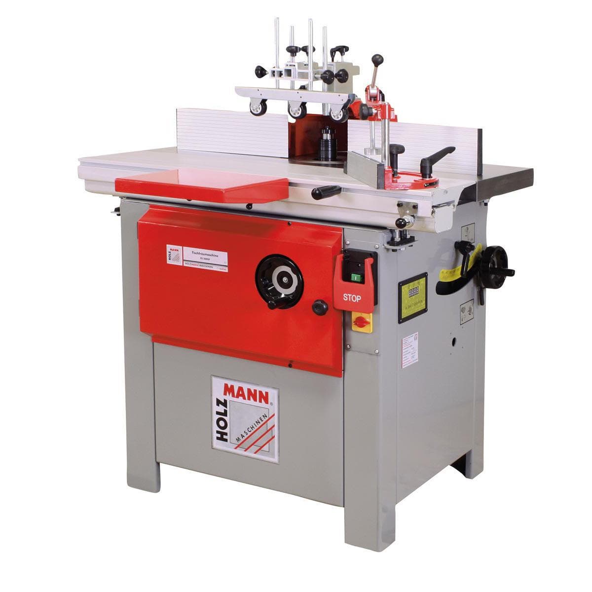 Holzmann FS200SF – Toupie avec chariot 4 vitesses 400 V 2800 W (S1) – Arbre Ø 30 mm inclinable