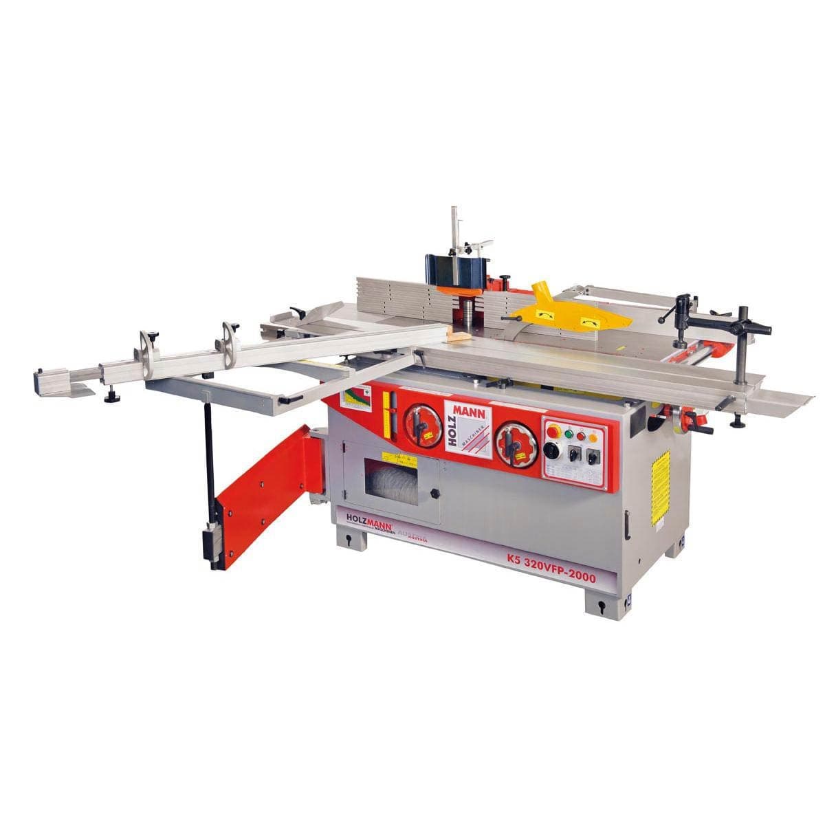 Holzmann K5320VFP2000 – Combinée 5 opérations 400 V – Puissance 3600 W – Largeur dégau 320 mm
